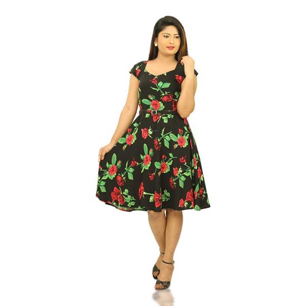 Picture of Roses printed frock