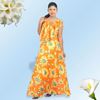 Picture of Georgette sunflower maxi dress with frill