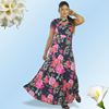 Picture of Neck designed floral maxi dress