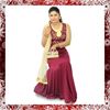 Picture of Meroon color party dress with fishtail