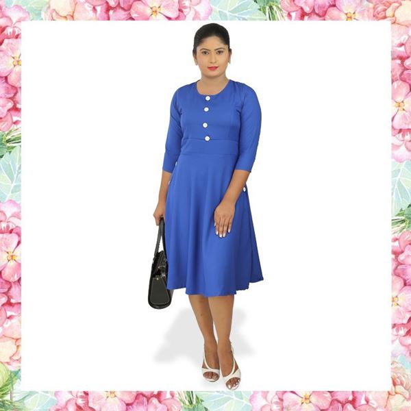 Tanvi Fab Women Fit and Flare Multicolor Dress - Buy Tanvi Fab Women Fit  and Flare Multicolor Dress Online at Best Prices in India | Flipkart.com