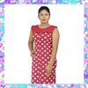 Picture of Polka dot designed collared sleeveless dress