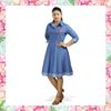 Picture of Chambray Short dress with Rose