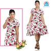 Picture of Red Rosses frilled Rap around short Dress