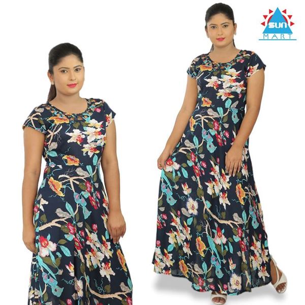 Picture of Neck cross over design maxi dress