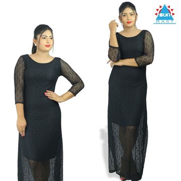 Picture of Black lace long dress