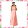 Picture of Crepe Silk Maxi Dress with Lace Frill