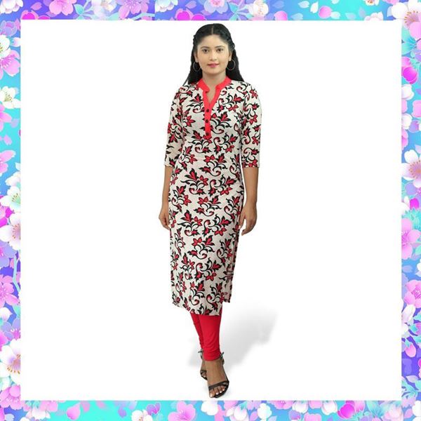 Picture of High necked long kurtha top