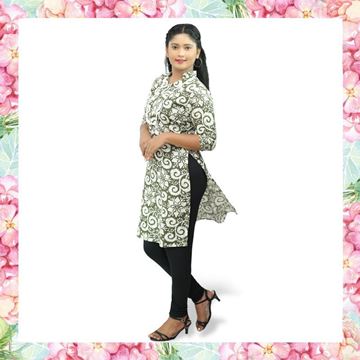 Picture of White Color Designed Kurtha Top