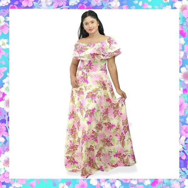 Picture of Double frilled maxi dress