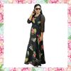 Picture of Black color long maxi dress with lace