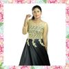 Picture of Gold Lace Designed Maxi Party Frock