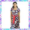 Picture of Sweet heart necked floral designed short frock