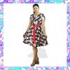 Picture of Sweet heart necked floral designed short frock