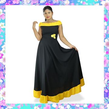 Off Shoulder Maxi Party Frock with Short SleevesSunMart Lanka