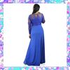 Picture of Long Sleeves Maxi Party Frock with Embroidery Net