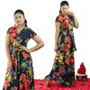 Picture of Floral Designed A-line Maxi Dress with Belt