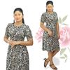 Picture of Small flower designed puff sleeve short frock