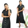 Picture of Button Embellished A-line Dress with Belt
