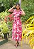 Picture of Collared Printed Linen A-line Maxi Dress