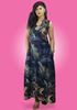 Picture of Printed Bordered Sleeveless A-line Maxi Dress with Pockets