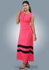 Picture of Two Color Sleeveless A-line Maxi Dress