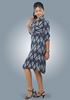 Picture of Printed Designed Shirt Dress with Pockets