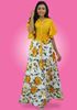 Picture of Short Bell Sleeves Floral Cross Over Maxi Dress