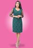 Picture of Lace Mixed Sweet Heart Necked Midi Dress