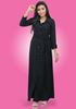 Picture of Long Sleeves Button Embellished Collared Maxi Dress with Belt