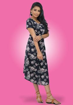 Picture of Round Necked Short Frock with Short Sleeves