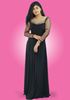 Picture of Neck Designed Maxi Party Dress with Long Sleeves