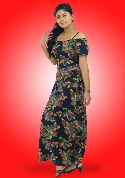 Picture of Off Shoulder  Maxi Dress with Short Sleeves