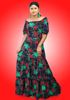 Picture of Off Shoulder Frilled Maxi Dress with Puff Sleeves