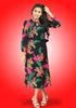 Picture of Neck Designed Long Sleeves Three Quarter Frock with Belt