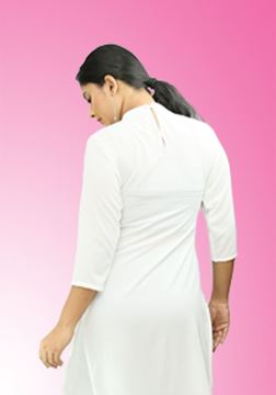 Picture of High Necked Long Top with Button Embellished