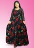 Picture of Black Color Long Maxi Dress with Lace