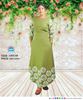 Picture of V-necked Chinese Collared Maxi Dress