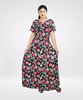 Picture of Floral Designed Short Sleeve Maxi Dress