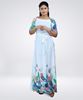 Picture of Side Knot Floral Maxi Dress With Three Quarter Sleeves
