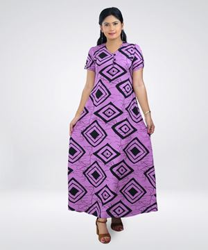 Picture of V Necked Short Sleeved Maxi Dress