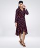 Picture of Side Knot Polka Dot Short Dress with Bell Sleeves