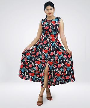 Picture of Sleeveless Floral Midi Dress