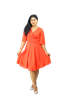 Picture of Georgette Cross Over Plain Color New Short Dress