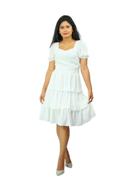 Picture of Georgette Short Sleeves New Short  Frock
