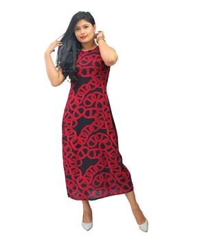 Picture of Round Neck Sleeveless Maxi Dress