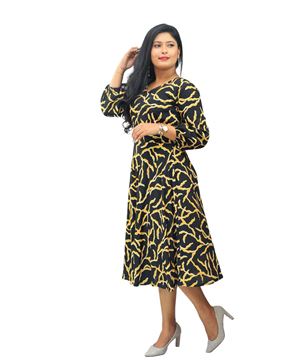 Picture of Long Sleeves  New  Three Quarter Dress