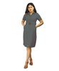 Picture of Short Sleeves Collared Short Dress With Belt