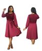 Picture of Round neck  Long  Sleeves New  Short Frock with Belt