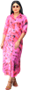 Picture of Three Quarter Sleeves Maxi Dress with Buttons